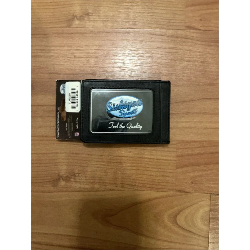 Indianapolis Colts Fine Leather Money Clip Card & Cash Holder NFL Football Black